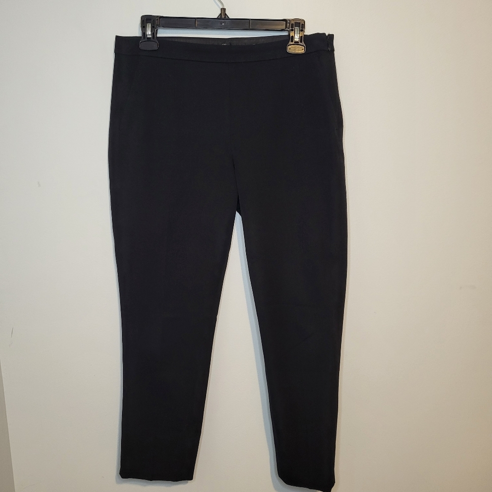 J. Crew Martie Pants Classic Black Trousers Stretch Size 8 EUC
